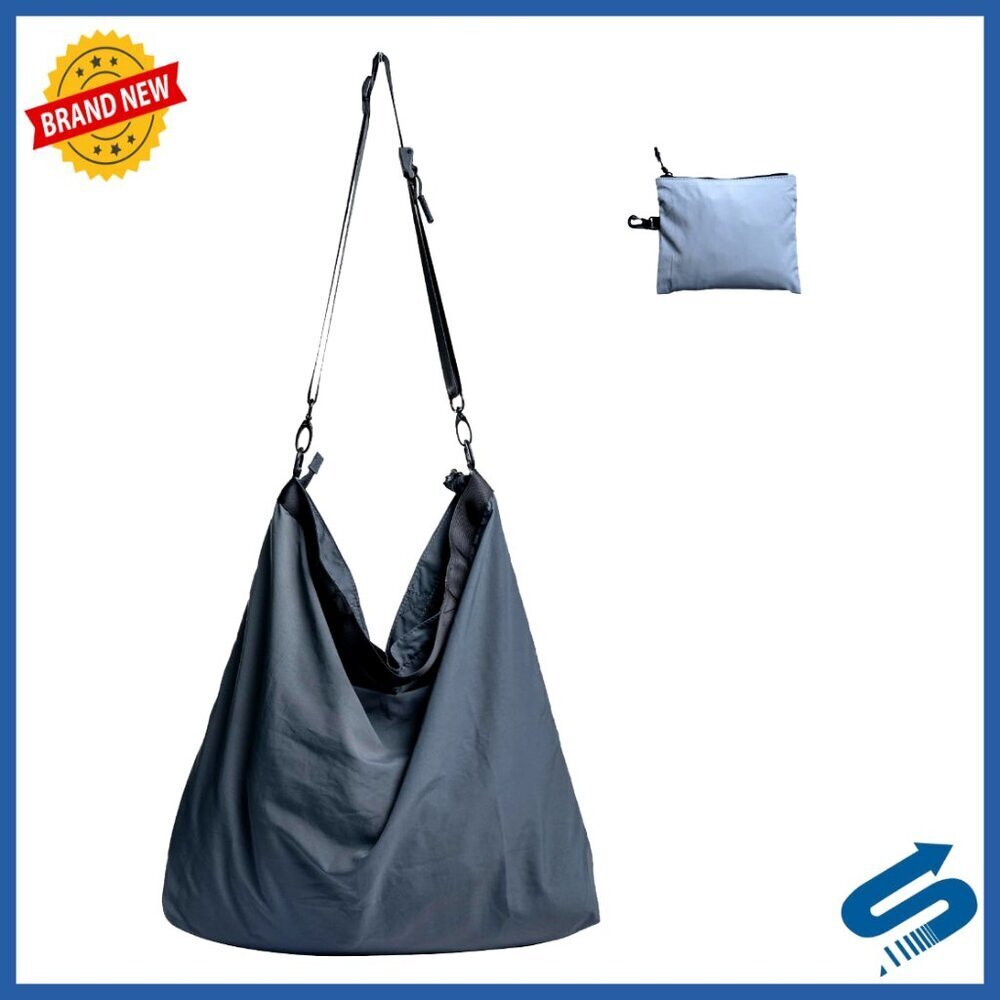 Lightweight Foldable Nylon Crossbody Bag Compact Travel Tote Minimal Chic